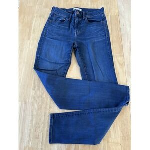 Madewell Jeans Women's Sz 26 Roadtripper Mid Rise Blue Denim Skinny Stretch